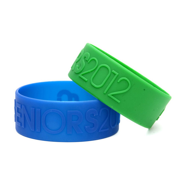 1 Inch Embossed Silicone Wristband